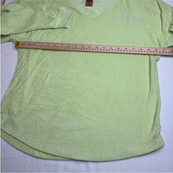 VICTORIA'S SECRET PINK TERRY VARSITY BEACH OVERSIZE TOP SHIRT XS SWEATSHIRT NWT - Picture 9 of 14